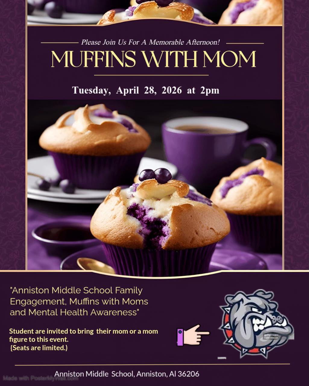 Muffins With Mom Informational Flyer